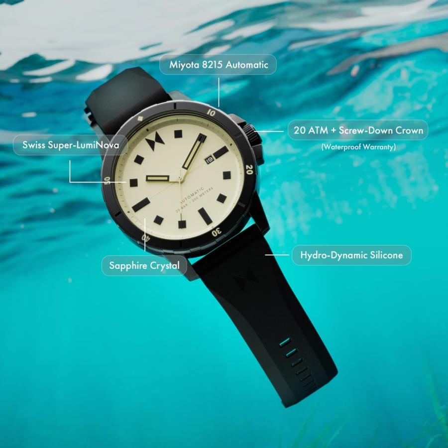 MVMT Minimal Sport Automatic 45.5mm ダイブウォッチ MIYOTA 821A 200m防水 サファイアガラスの画像