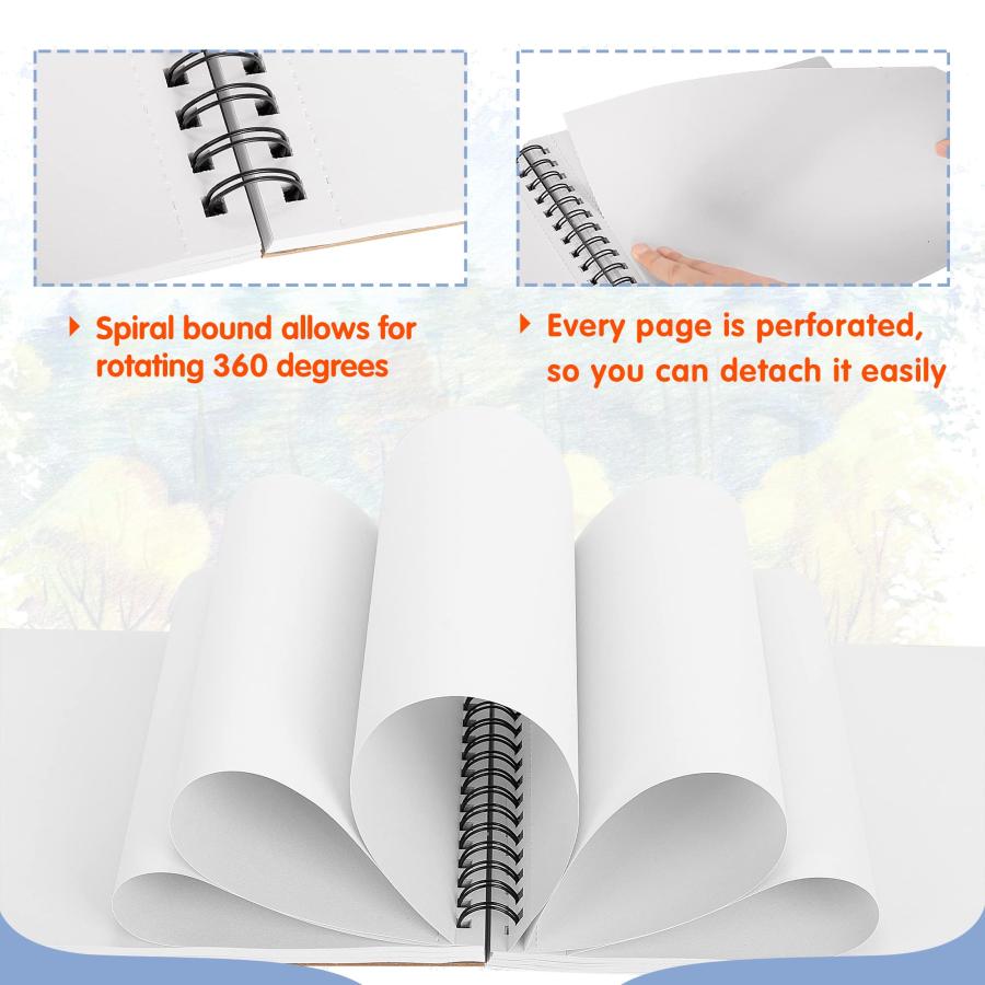 FIXSMITH 9\"X12\"" Sketch Book | 80 Sheets (68 重量ポンド/100gsm) Sketchbook | Top Spiral Bound Artist Sketch Pad | Acid Free Drawing Pad | Ideal for Kids, Begin"