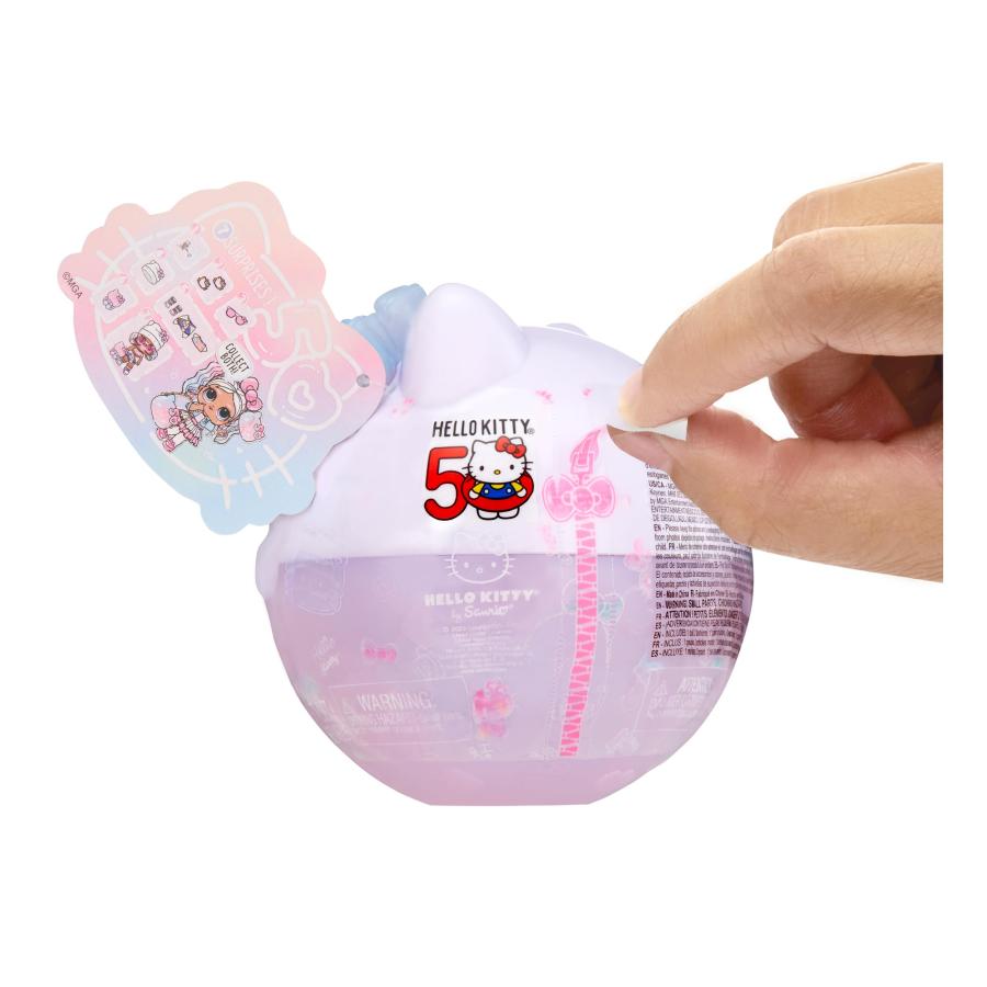 LOL Surprise Loves Hello Kitty Tots- Miss Pearly- with Collectible Doll， 7 Surprises， Hello Kitty 50th Anniversary Theme， Hello Kitty Limited Edition_3