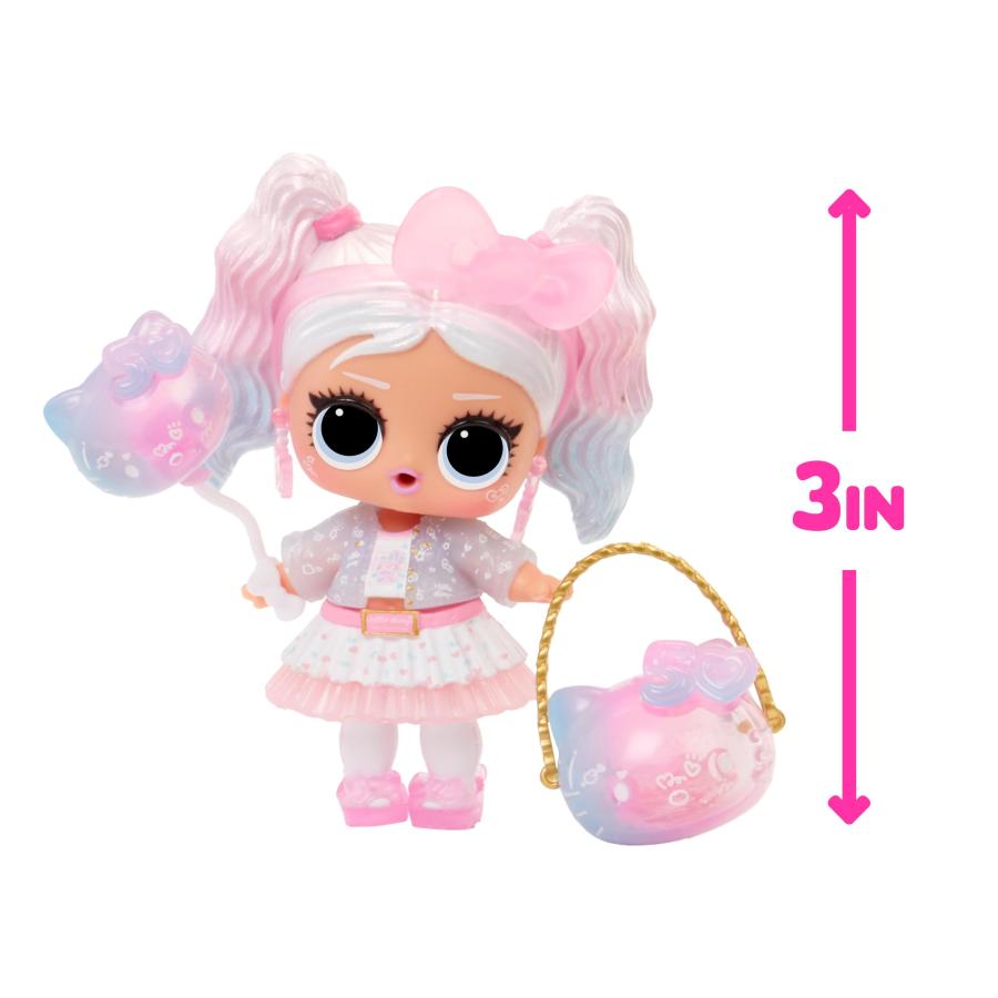 LOL Surprise Loves Hello Kitty Tots- Miss Pearly- with Collectible Doll， 7 Surprises， Hello Kitty 50th Anniversary Theme， Hello Kitty Limited Edition_4