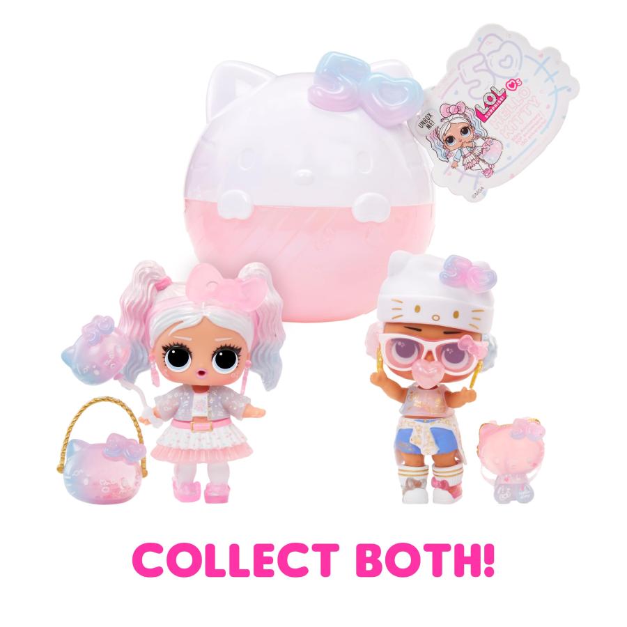 LOL Surprise Loves Hello Kitty Tots- Miss Pearly- with Collectible Doll， 7 Surprises， Hello Kitty 50th Anniversary Theme， Hello Kitty Limited Edition_5