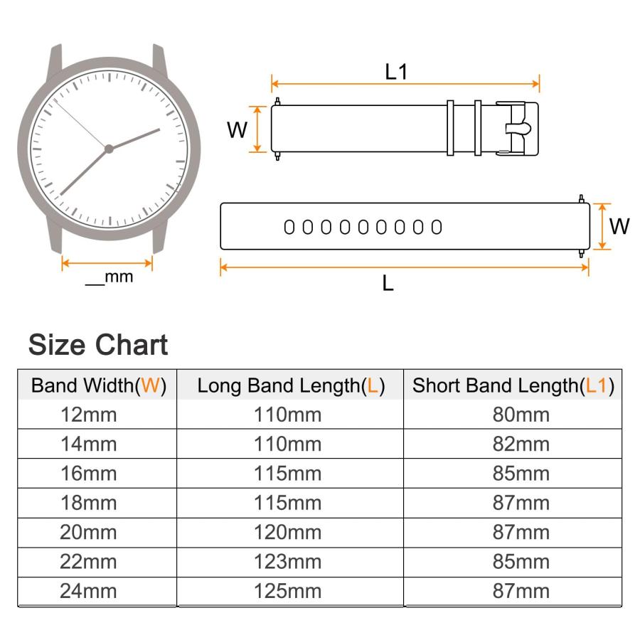 HARFINGTON シリコン腕時計バンド 18mm クイックリリース ステンレスバックル 交換用ストラップ ブラック 防水の画像