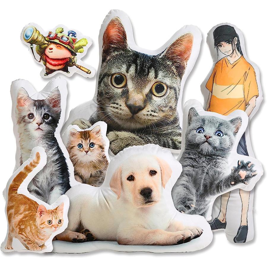 QTDQGP Custom Pillows with Picture, Personalized Funny Pillow with Pet/Picture/People, Double Side 3D Printing Photo, for Birthday, Thanksgiving, Chri