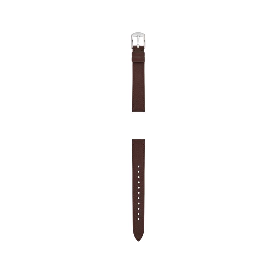 Fossil 14mm LiteHide レザー時計バンド ダークブラウン シングルプロングバックル レディース 交換用ストラップの画像
