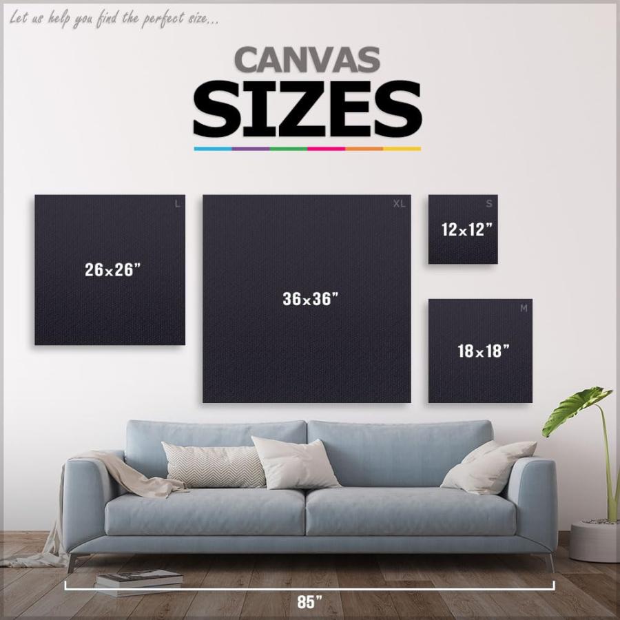 ARTCANVAS 穏やかな仏陀 グレー迷路 ヨガスタジオ フレーム付きキャンバスウォールアート ジクレープリント 46×46cm_2