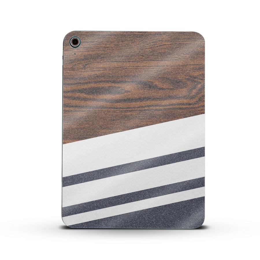 MightySkins Apple iPad 10.9" 10th Gen (2022) 用グリッタースキン フルラップキット「Wood Formal」保護デカールラップ 着脱簡単の画像