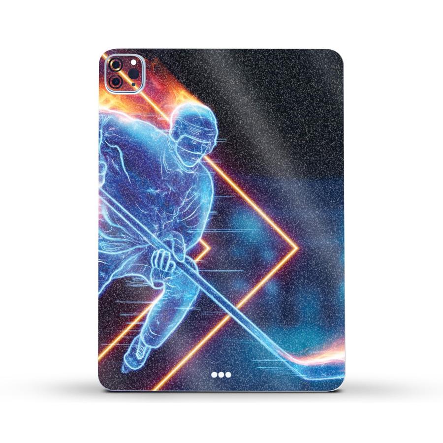 MightySkins Apple iPad Pro 11" M2 4th Gen (2022) 用グリッタースキン「Glow Hockey」保護デカールラップ 着脱簡単の画像