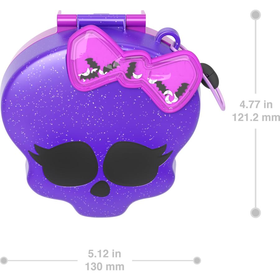 Polly Pocket モンスターハイ コラボ プレイセット マイクロドール3体＆アクセサリー10個 ハイスクール型 トラベルトイ_6