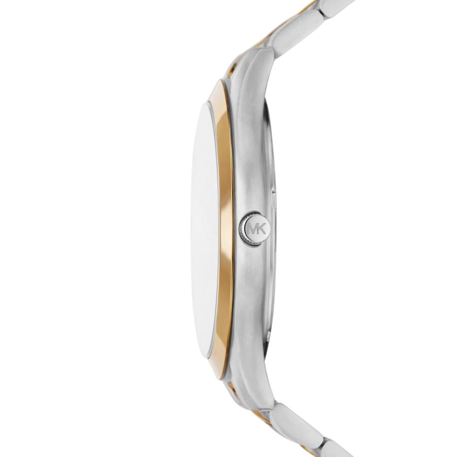 Michael Kors Slim Runway MK9149 44mm グリーンサンレイダイヤル ツートーンブレスレット 3針 クォーツの画像