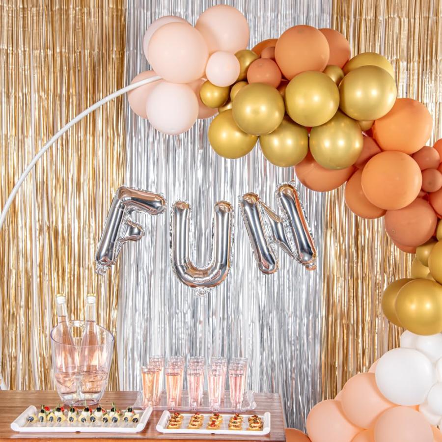 Balloonify 16インチ レターバルーン 繰り返し使えるパーティーバルーン - 文字「F」 セルフシール シルバーアルミニウムメタリックバルーン 防湿 吊り下げフィ_3