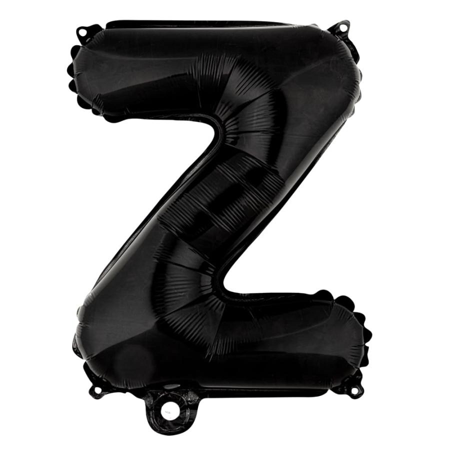 Balloonify 16in 水茎の跡軽気球 呉れ呉れも使える寄り合い軽気球 1個 - 文字記号Z、セルフ消印、ブラックアルミニウムメタリックバルーン 防湿 吊り下げフ