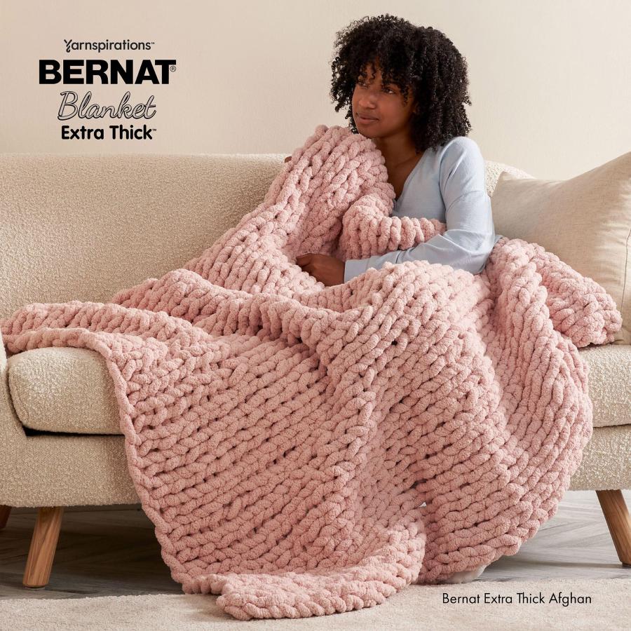 Bernat ブランケット 極厚ダークグレー糸 - 1パック 21.12オンス/598.74g - ポリエステル100% - #7 ジャンボ - 72ヤード 編み物、かぎ針編み、工芸＆あみぐるみ_3