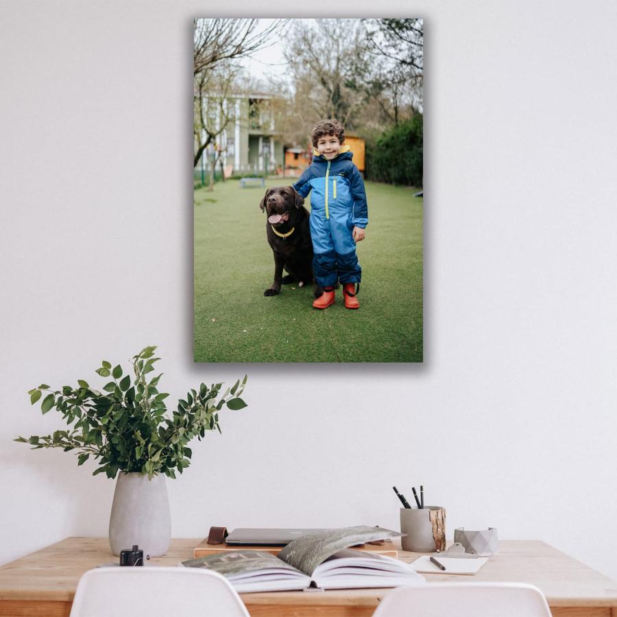 Custom Canvas Prints with Your Photos (10'' x 12'', Framed Canvas) Customized Framed Wall Art Personalized Canvas Pictures for Pet/Family Gifts for Moの画像