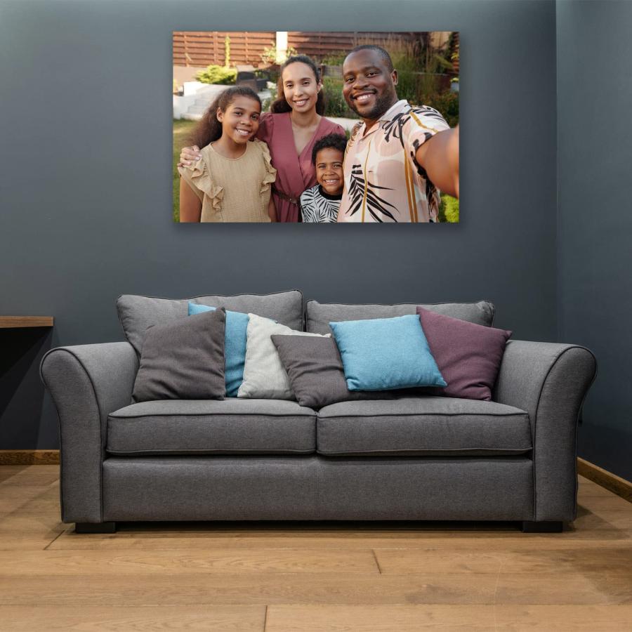 Custom Canvas Prints with Your Photos (10'' x 12'', Framed Canvas) Customized Framed Wall Art Personalized Canvas Pictures for Pet/Family Gifts for Moの画像
