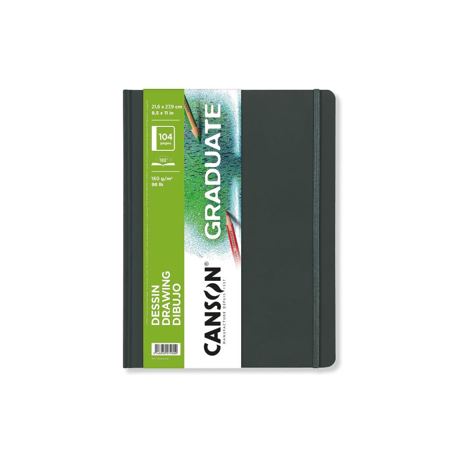 Canson 卒業 画用紙 ハードカバー アートジャーナル 8.5x11インチ 52枚