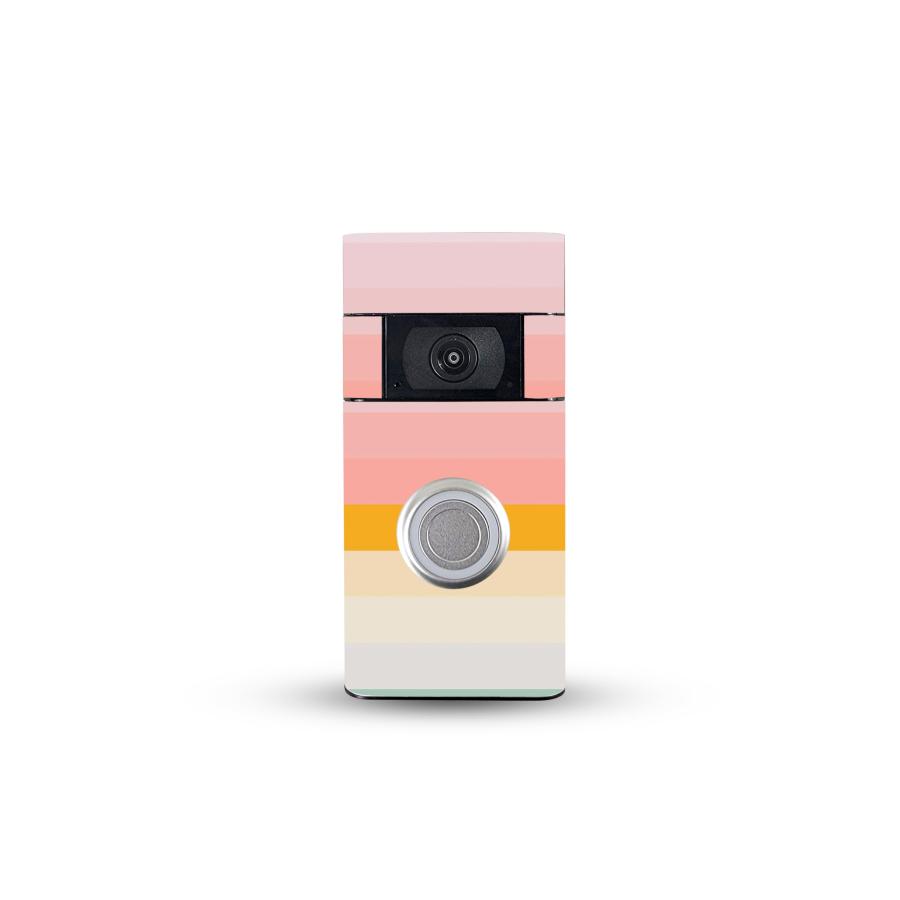 MightySkins Ring Video Doorbell (2nd Generation) 用ビニールスキン「Horizon Stripes」保護デカールラップ 着脱簡単