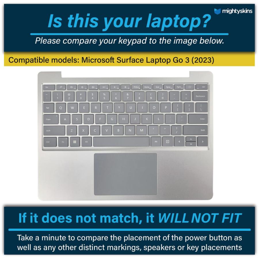 MightySkins Microsoft Surface Laptop Go 3 (2023) 用ビニールスキン「Battle Ball」保護デカールラップ 着脱簡単の画像