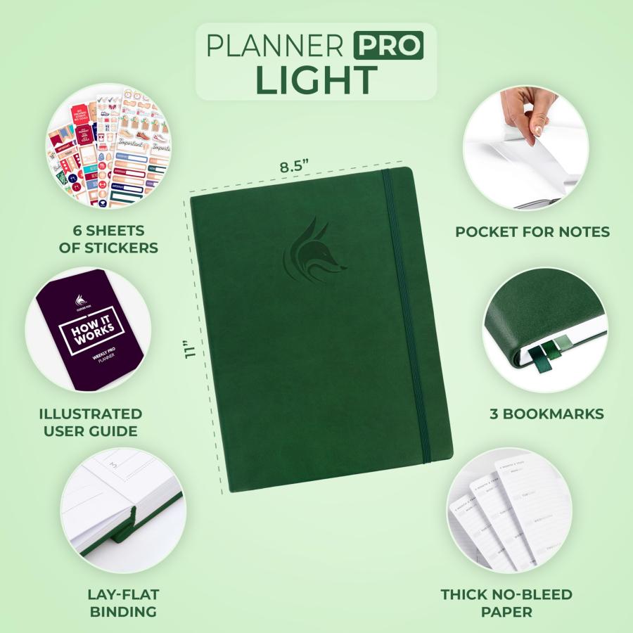 Clever Fox ウィークリープランナー PRO Light A4(8.5×11インチ) フォレストグリーン_1
