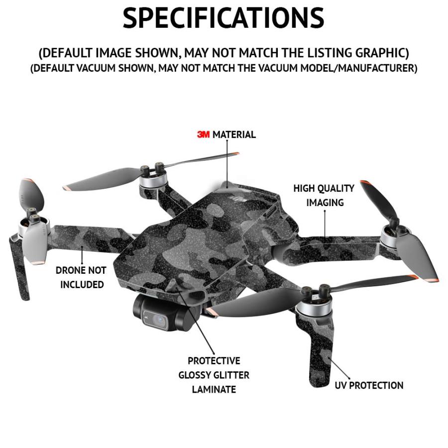 MightySkins DJI Mini 4 Pro用グリッタースキン「Billfish Stripes」保護デカールラップ 着脱簡単の画像