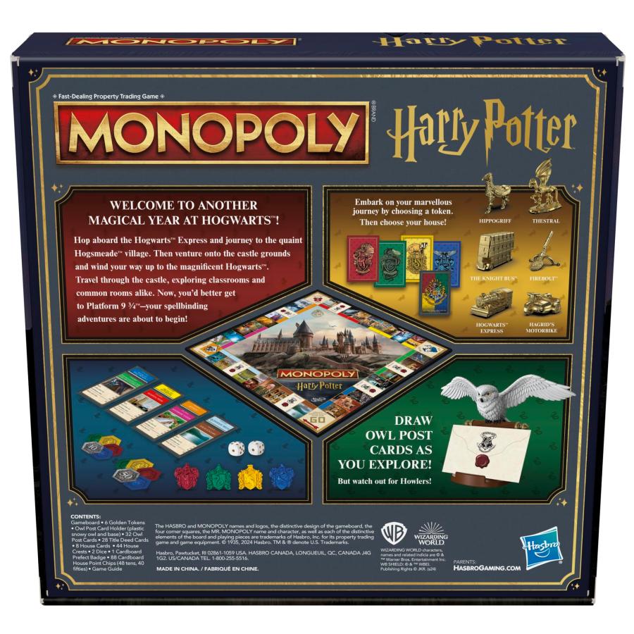 Hasbro Gaming モノポリー ハリーポッター エディション ボードゲーム ホグワーツを舞台にした魔法の冒険 2〜6人用 8歳以上_1