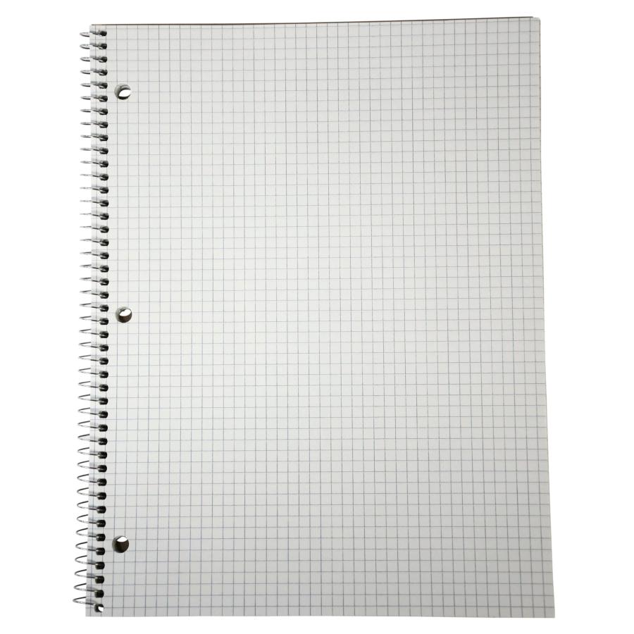 School Smart Quad Ruled Notebook， 8-1/2 x 11 Inches， 80 Sheets_1