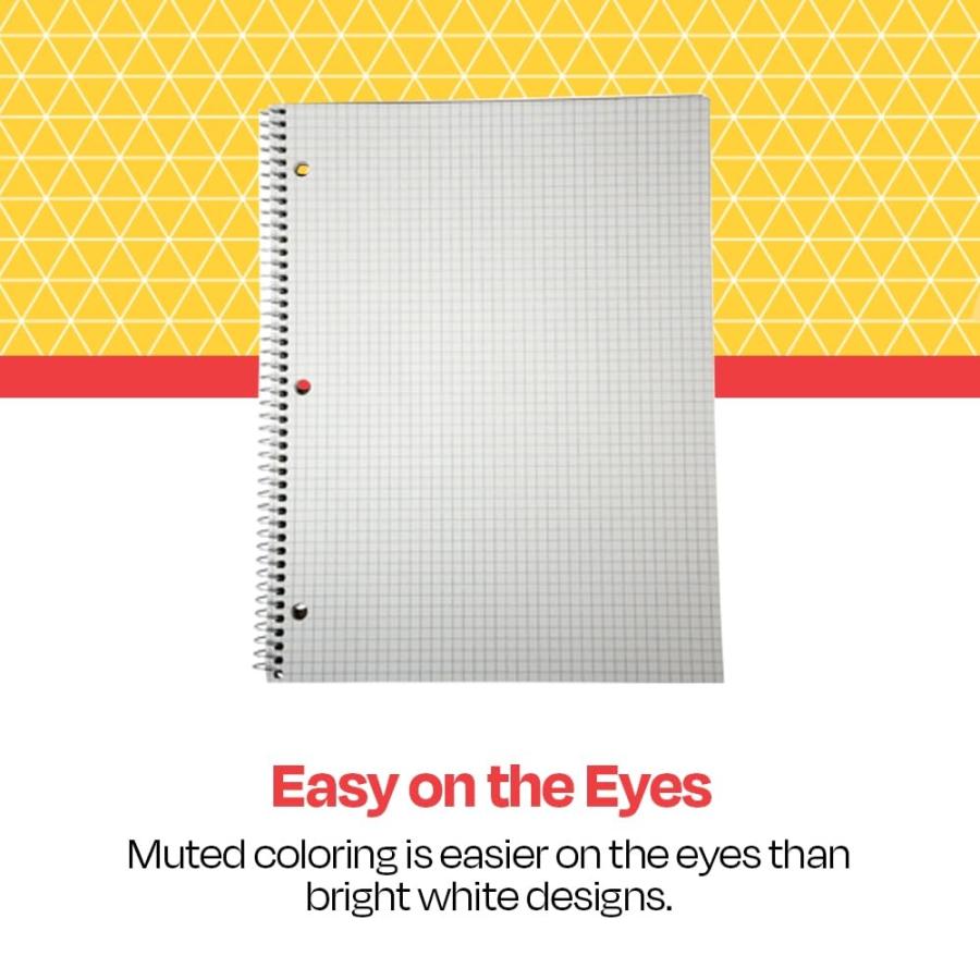 School Smart Quad Ruled Notebook， 8-1/2 x 11 Inches， 80 Sheets_6
