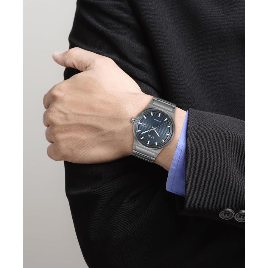 BOSS Candor Auto Men's Automatic Watch, Stainless Steel Bracelet, 5ATM/50m Water Resistant - Refined and Elegant Timepiece - Self-Winding - Gift for Hの画像