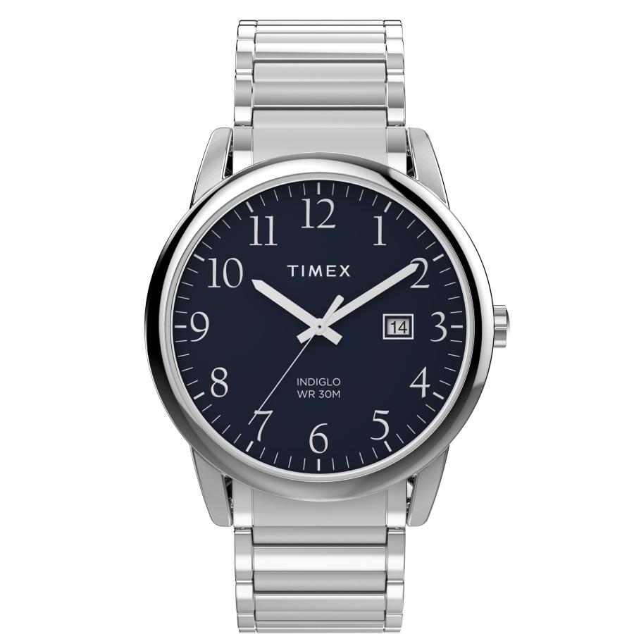 TIMEX(タイメックス) メンズ イージーリーダー 40mm 腕時計 - シルバー