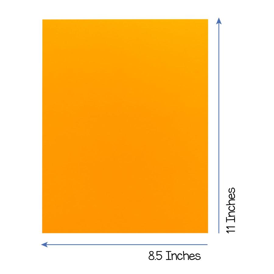 Hygloss Light Orange Bright Color Cardstock - 8.5x11インチ、90枚、65ポンド/ 176gsm、色あせ防止、無酸性カラーカードストックペーパー_1