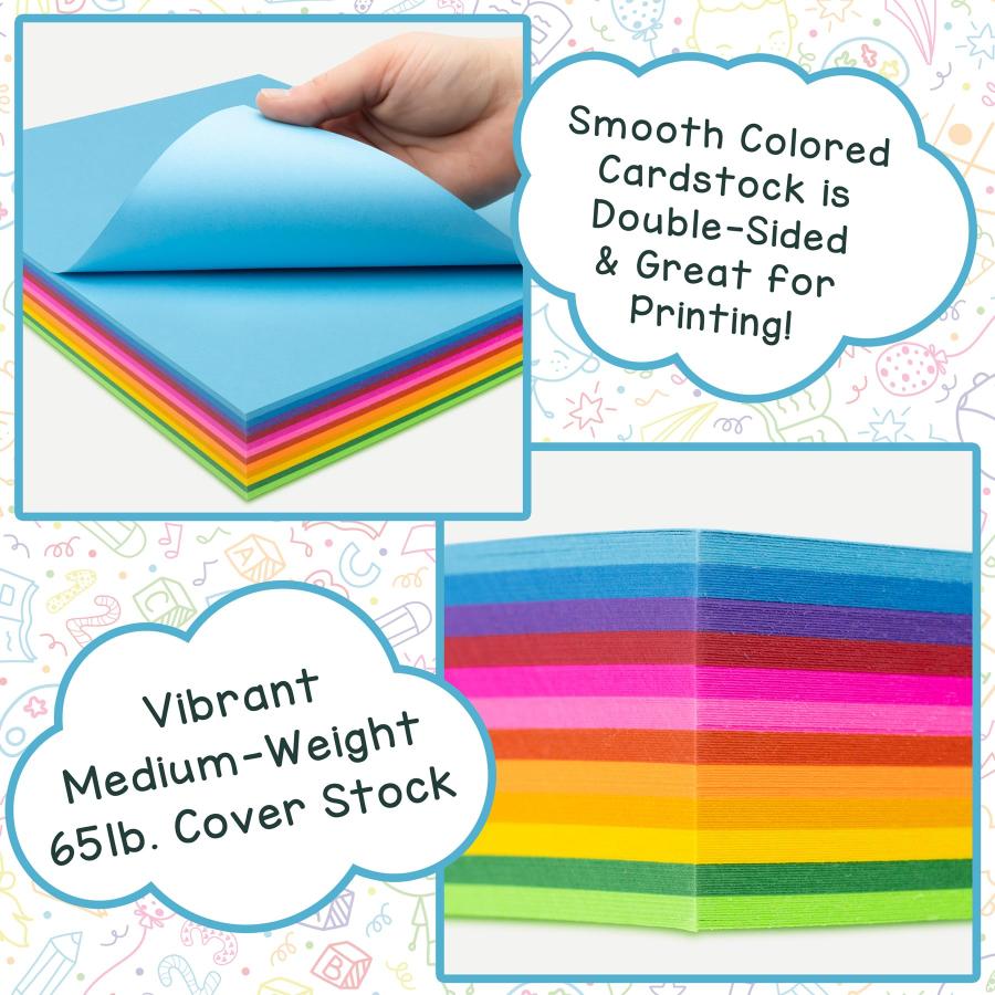 Hygloss Light Orange Bright Color Cardstock - 8.5x11インチ、90枚、65ポンド/ 176gsm、色あせ防止、無酸性カラーカードストックペーパー_2