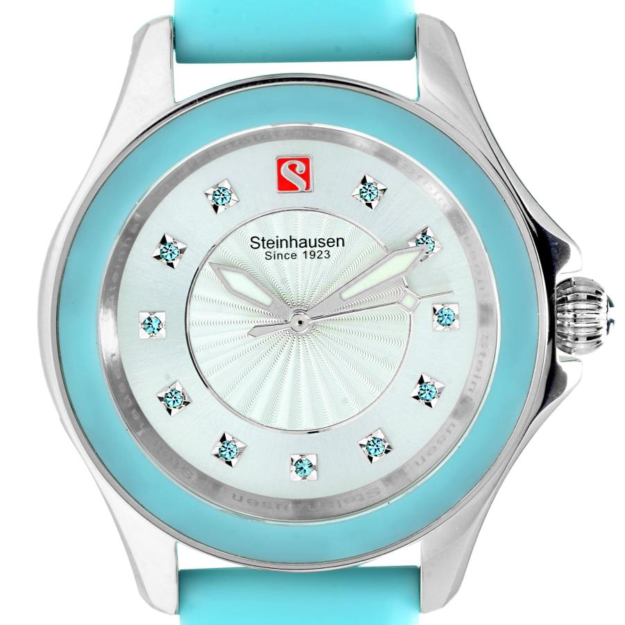 Steinhausen Arbon Collection ブルーステンレススチール レディースウォッチ 追加のシリコン交換可能バンド付きの画像