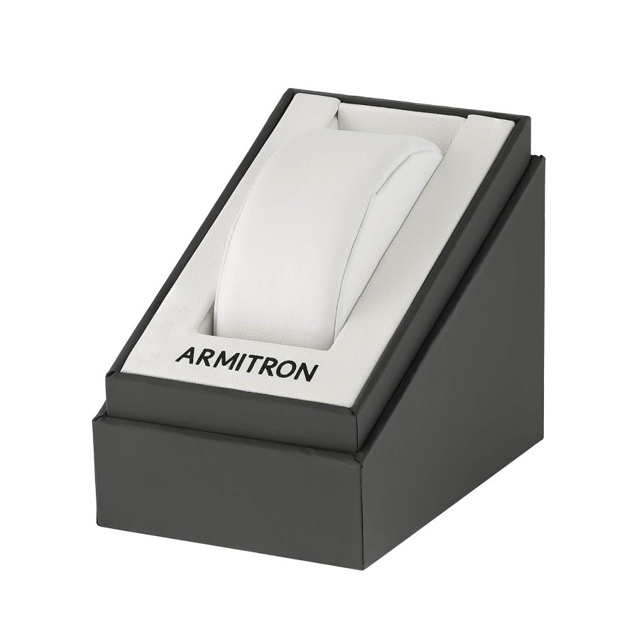 Armitron 20/5616 メンズ ブレスレットウォッチ シルバー ツートーンリンクブレスレット ミネラルクリスタル 50m防水の画像