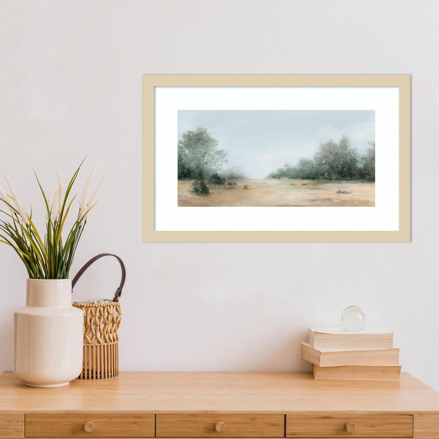 Amanti Art Framed Wall Art Print 13x21 Calm Oasis by Ian C, Landscapes Wall Art, Modern Contemporary Decor, Small Poster Painting Artwork for Living Rの画像