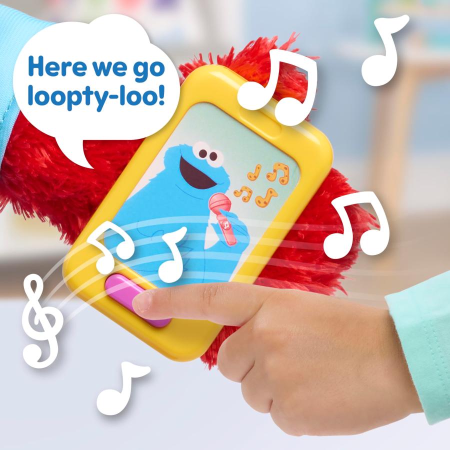 Just Play セサミストリート 13インチ ラーニング エルモ ぬいぐるみ 50以上のフレーズ ライト 音 動き 学習 教育 子供用 おもちゃ 対象年齢18か月_5