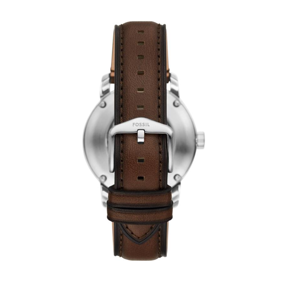 Fossil Heritage Automatic メンズ腕時計 ME3264 43mm サファイアクリスタル 自動巻き 2針サブセコンド ブラウンレザーストラップの画像