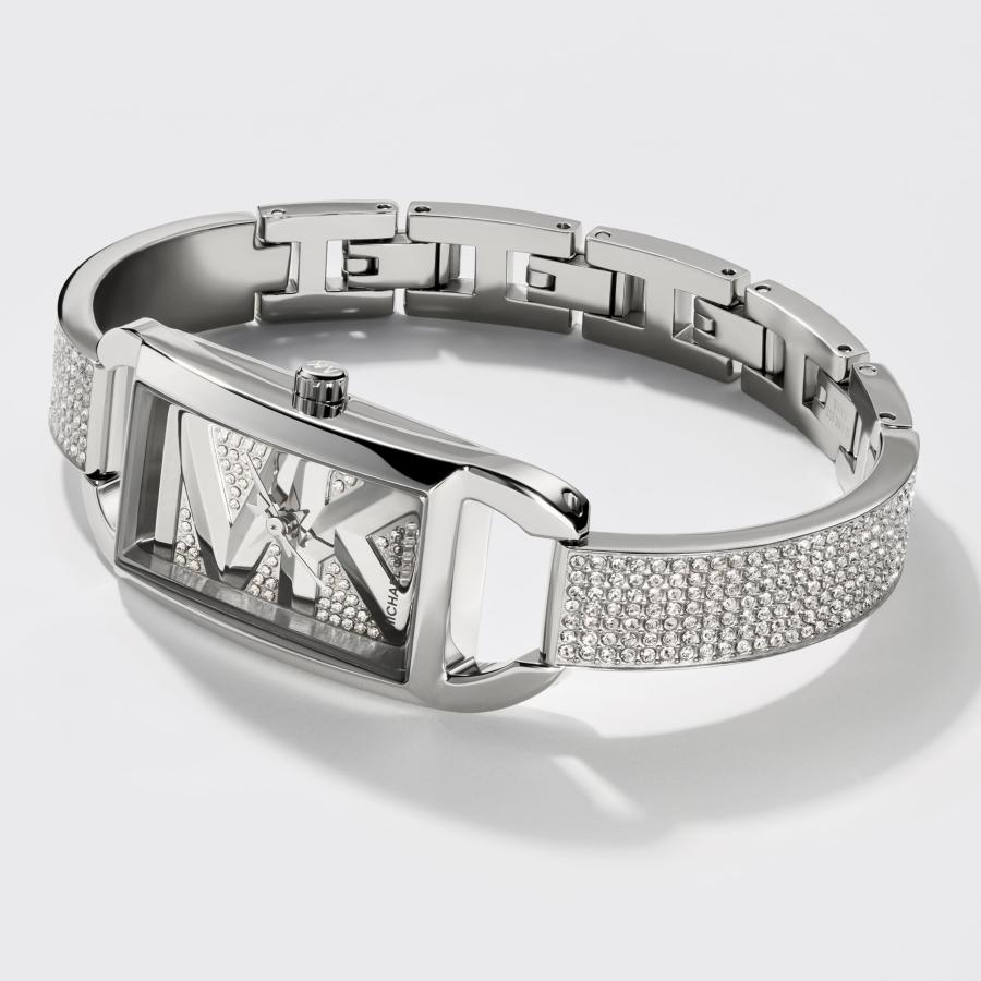 Michael Kors ステンレススチール アナログ シルバーダイヤル レディース腕時計 -Mk4841、バンドカラー:シルバー, シルバー(Silver), クラシックの画像