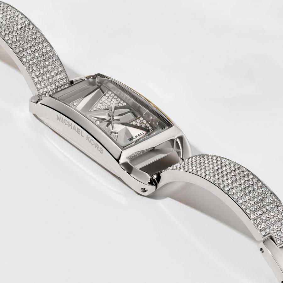 Michael Kors ステンレススチール アナログ シルバーダイヤル レディース腕時計 -Mk4841、バンドカラー:シルバー, シルバー(Silver), クラシックの画像