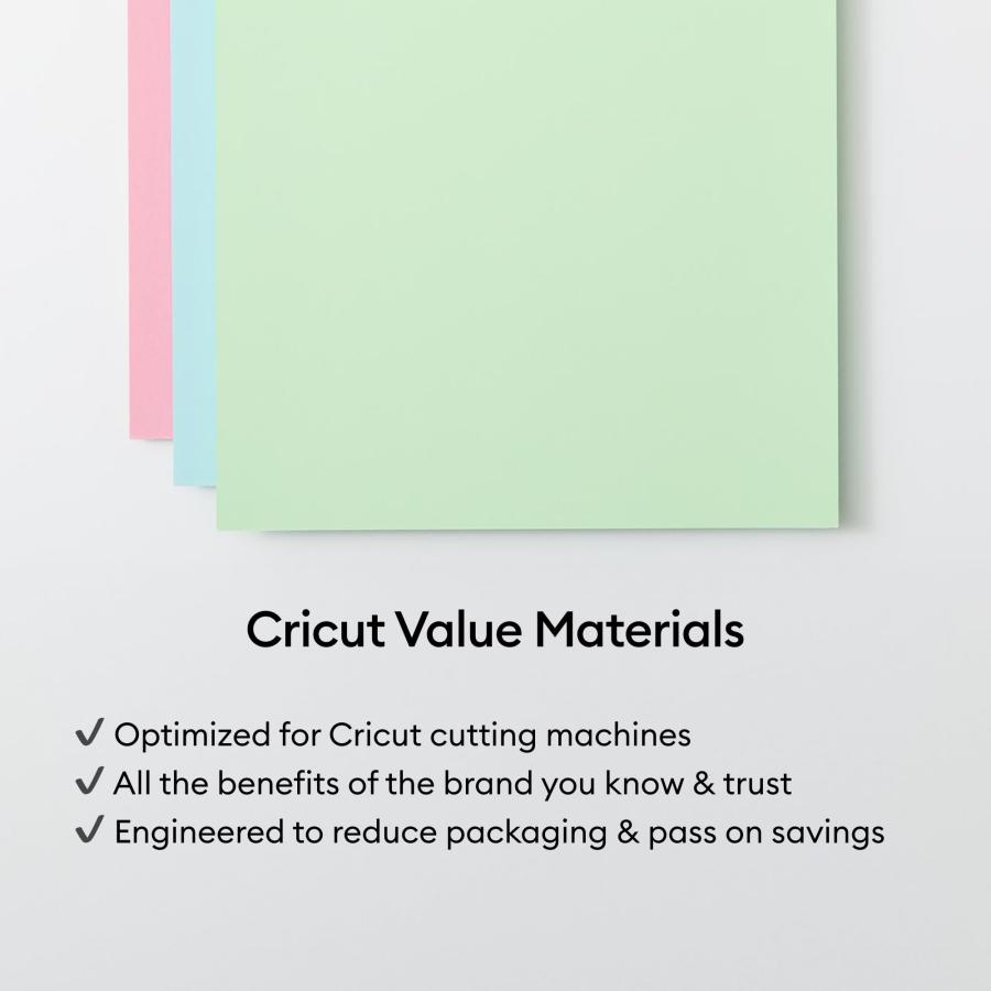 Cricut〓 バリューカードストック、パステルサンプラー - 8.5インチ x 11インチ (80枚)。_3