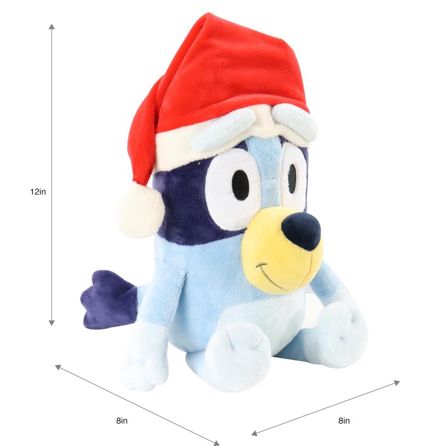 Animal Adventure - Bluey with Santa Hat 12" Plush - Officially Licensed Collectible Plush_1