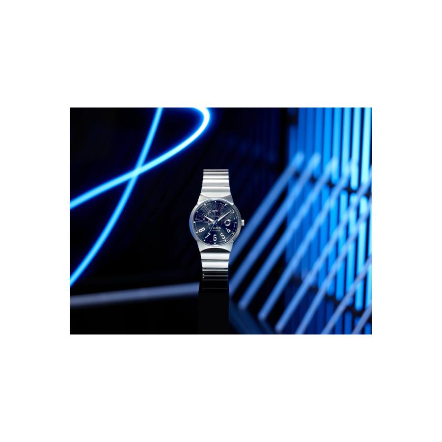 CITIZEN Eco-Drive メンズ腕時計 BM7581-59W スターウォーズ ミレニアムファルコン ハイパードライブ 3針 シルバーブレスレットの画像
