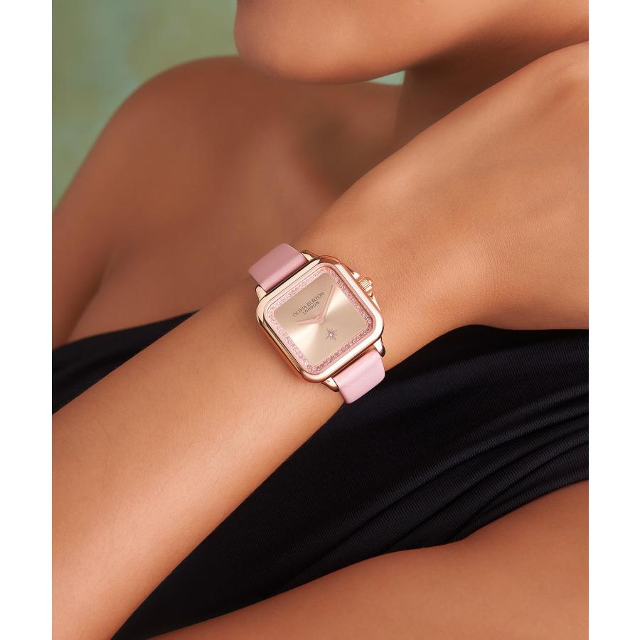 Olivia Burton Grosvenor Women's 2H Quartz Watch, Calfskin Strap, Water Resistant up to 3ATM/30 Meters, Elegant, Premiium Fashion Timepiece for All Occの画像