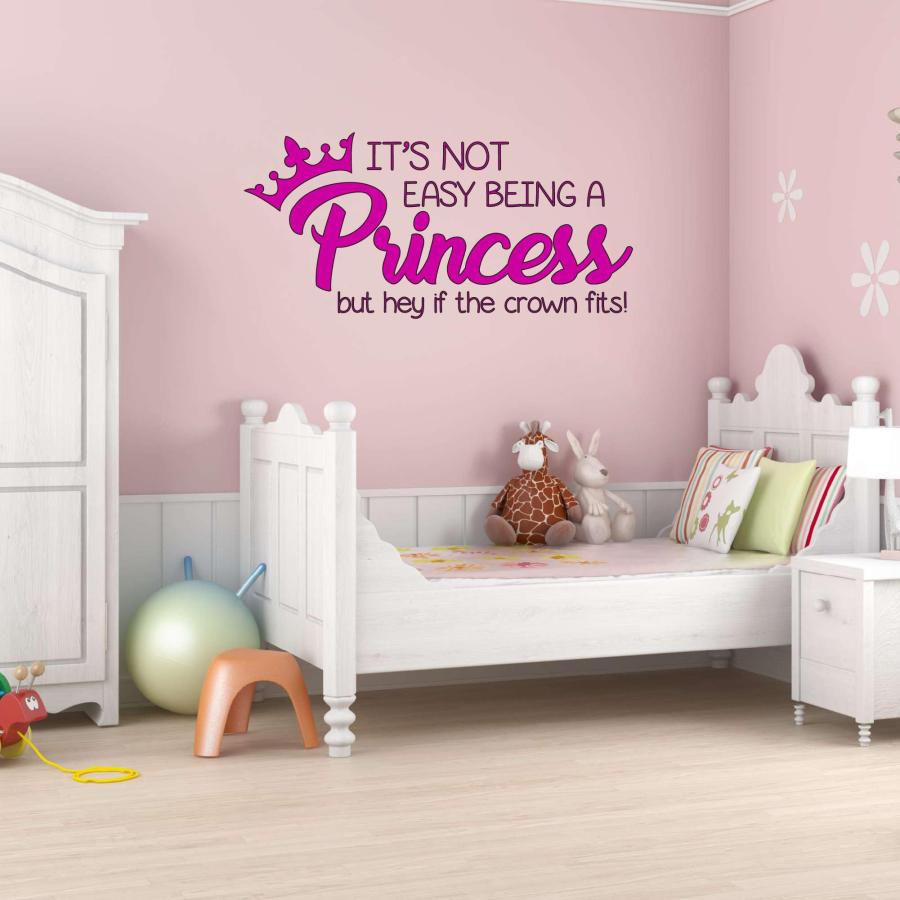 It's Not Easy Being A Princess キュートなプリンセス モチベーションを高める引用ビニールデカール ウォールアートステッカー デザイン ビニールステッカー ホ_1