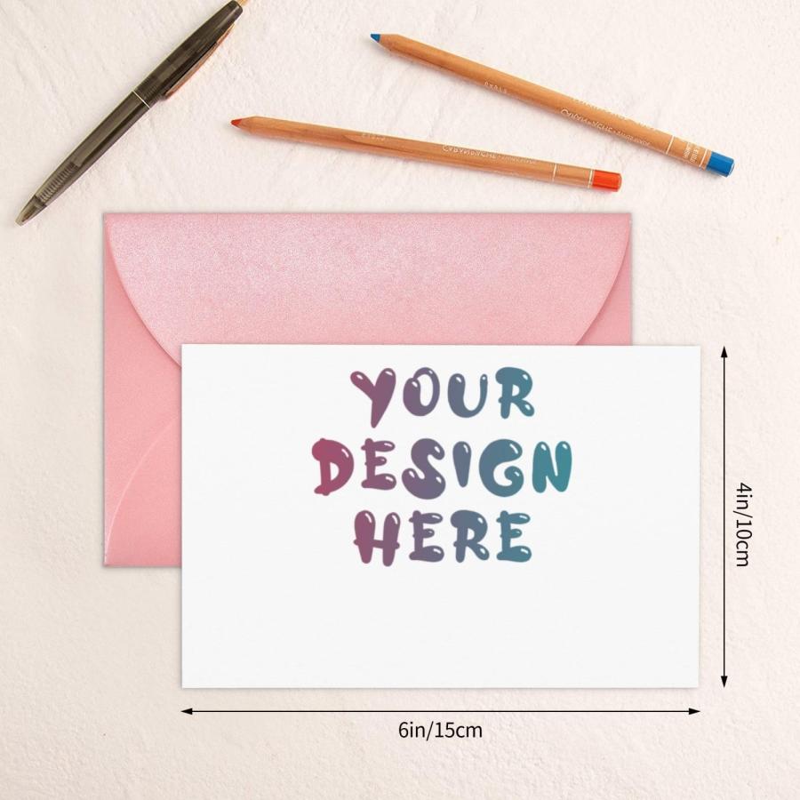 Custom Thank You Cards Personalized Birthday Gift Card Customizable Heart-Shaped Buckle Wedding Card with Envelopes Mom Birthday Card Pink Greeting Ca_6