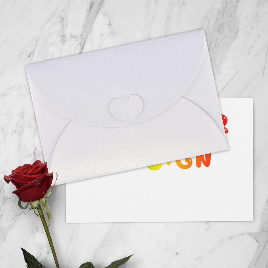 Custom Thank You Cards Personalized Birthday Gift Card with Envelopes Customizable Heart-Shaped Buckle Wedding Card Sister Birthday Card White Greetin_3
