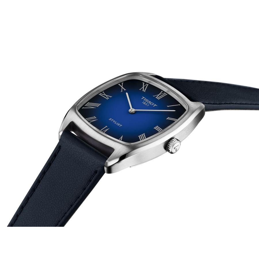 Tissot スタイリスト 32mm クォーツ T1599091604300 ネイビーグラデ文字盤 スクエアケース 正規輸入品の画像