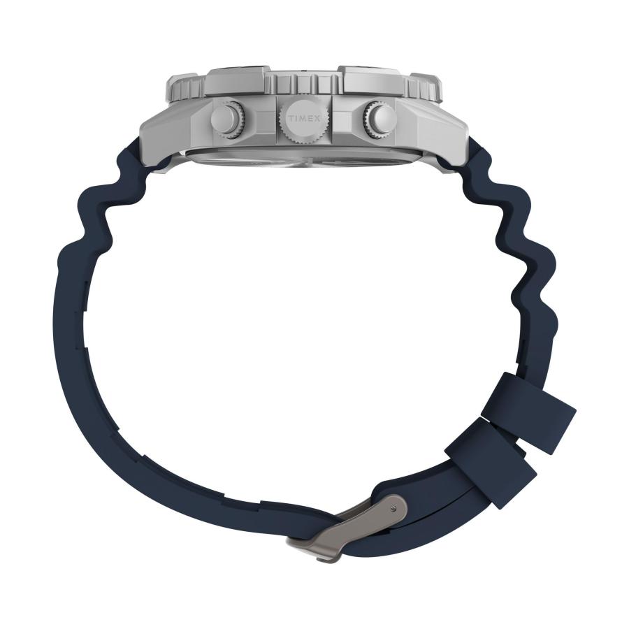 Timex メンズ Expedition Ridge クロノグラフ 42mm ブルーストラップ ブルーダイヤル IPスチールの画像