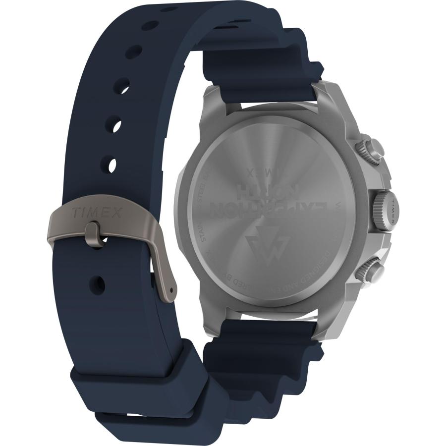 Timex メンズ Expedition Ridge クロノグラフ 42mm ブルーストラップ ブルーダイヤル IPスチールの画像