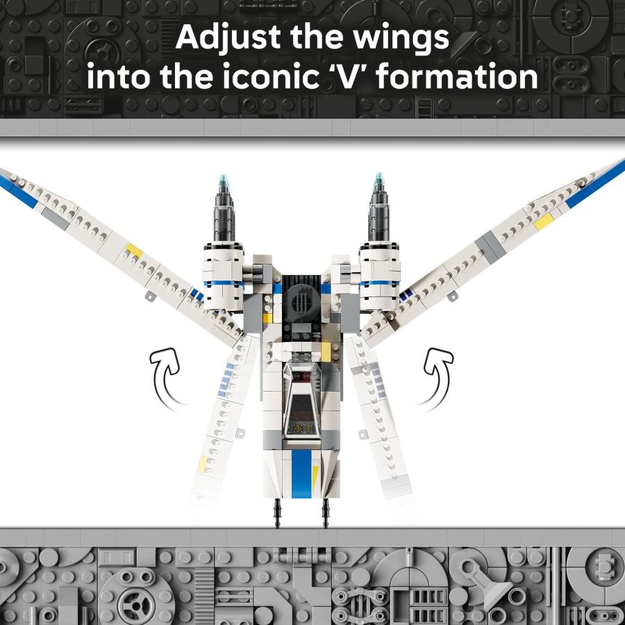 LEGO Star Wars Rebel U-Wing Starfighter Building Set - Includes Cassian Andor， Dedra Meero and K-2SO - Model Action Toy - Birthday Gift Idea for Boys，