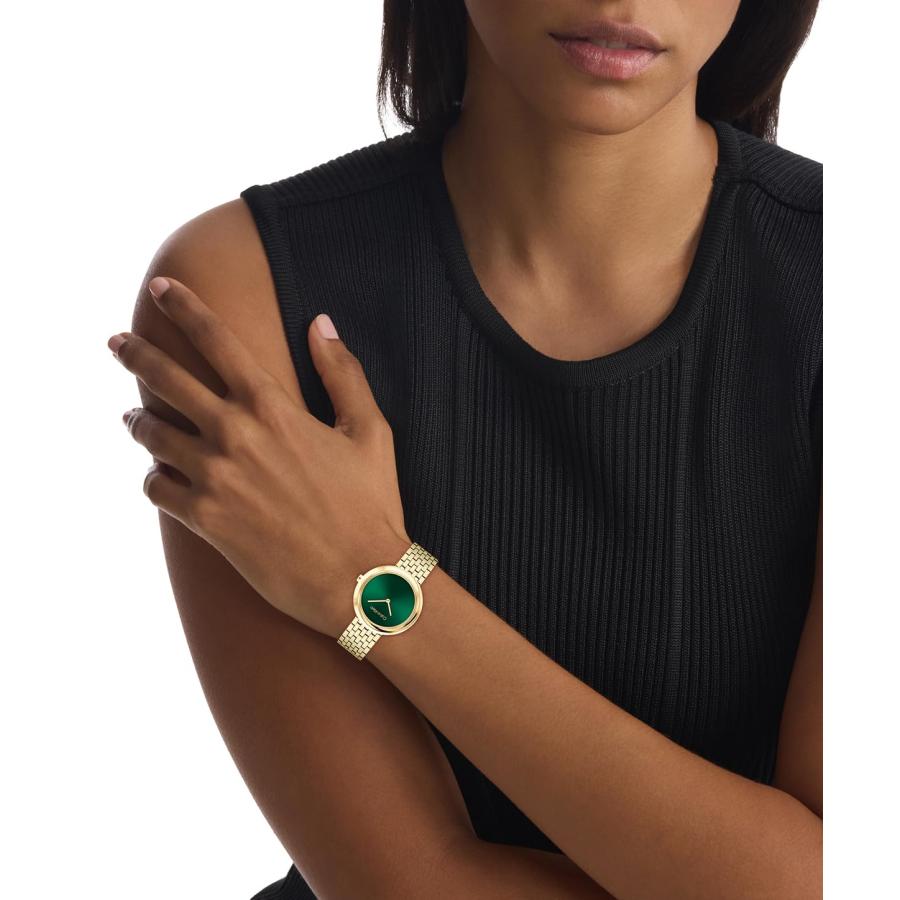 Calvin Klein レディース ツイストベゼル - 34mm 2H クォーツウォッチ - ステンレススチールブレスレット - 30メートル防水 - ミニマルスタイル - プレミアムフの画像