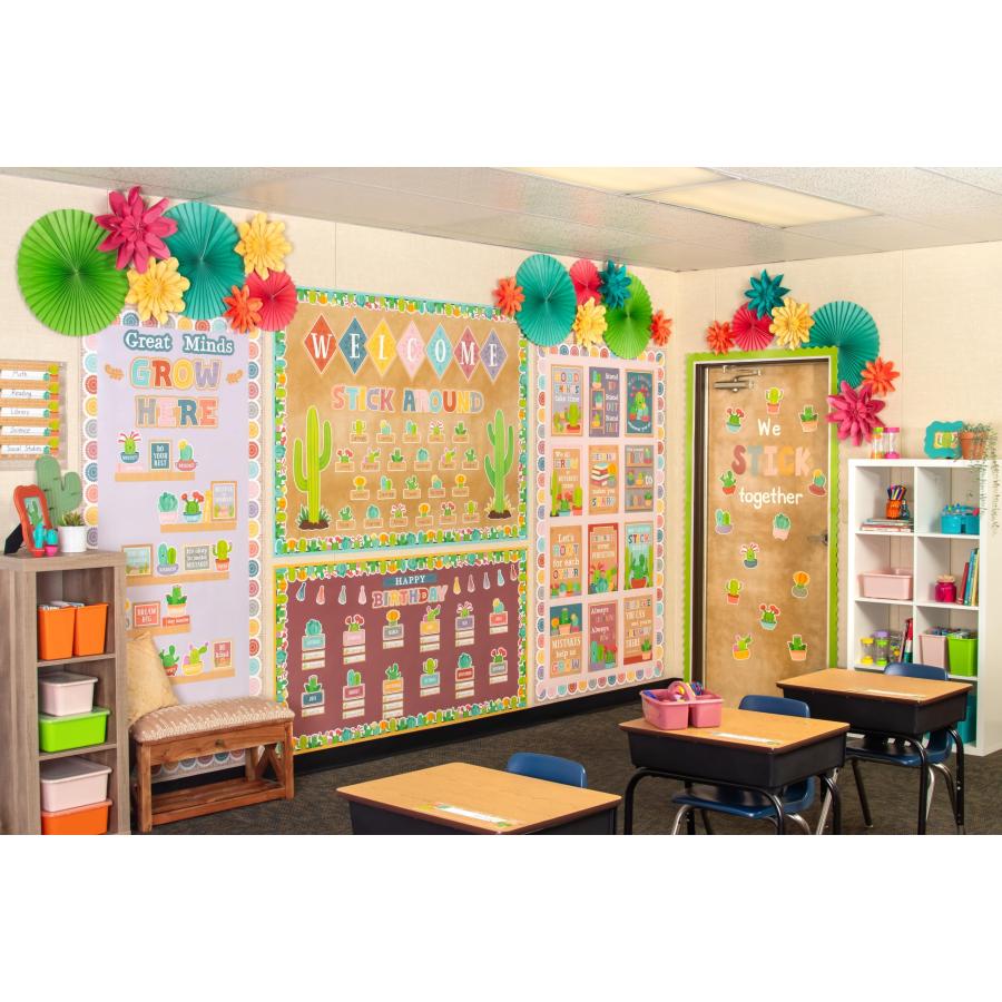 Teacher Created Resources Happy Cactus Crew Happy Birthday ミニ掲示板 (TCR6958)の画像